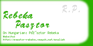 rebeka pasztor business card